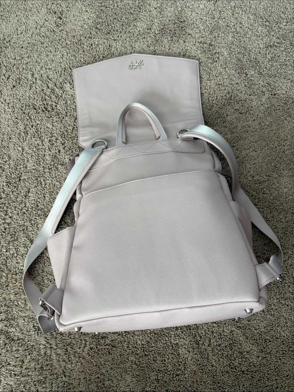 Freshly Picked Pale Pink Leather Diaper Bag Backpack - Women's Bag